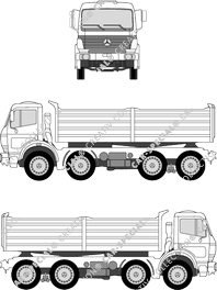 Mercedes-Benz 1838 heavy class 4-axle, heavy class, platform, 4-axle