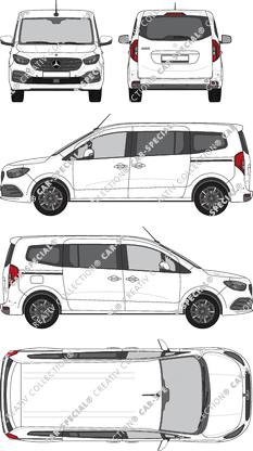 Mercedes-Benz T-Klasse, van/transporter, Rear Flap, 2 Sliding Doors (2023)