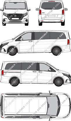 Mercedes-Benz V-Klasse, minibus, long, Rear Flap, 1 Sliding Door (2024)