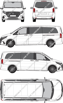 Mercedes-Benz EQV, Kleinbus, extralang, Rear Flap, 2 Sliding Doors (2024)