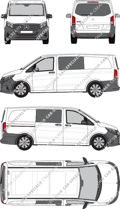 Mercedes-Benz eVito Mixto van/transporter, current (since 2024) (Merc_1225)