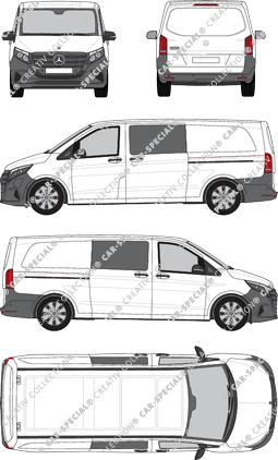 Mercedes-Benz eVito Mixto fourgon, actuel (depuis 2024) (Merc_1262)