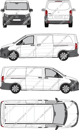 Mercedes-Benz Vito, fourgon, extra long, Rear Flap, 2 Sliding Doors (2024)