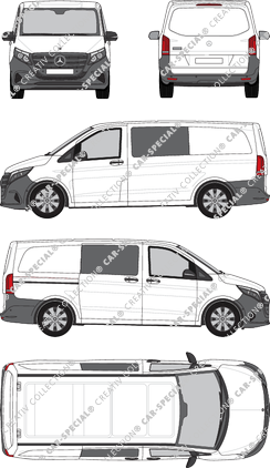 Mercedes-Benz Vito Mixto van/transporter, current (since 2024) (Merc_1313)