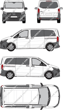 Mercedes-Benz Vito Tourer, Tourer, kompakt, Rear Flap, 2 Sliding Doors (2024)