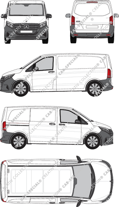 Mercedes-Benz Vito, fourgon, compact, Rear Flap, 1 Sliding Door (2024)