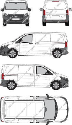 Mercedes-Benz Vito, furgone, kompakt, Rear Flap, 2 Sliding Doors (2024)