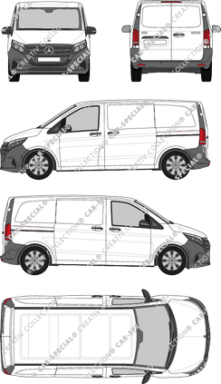 Mercedes-Benz Vito, fourgon, compact, Rear Wing Doors, 2 Sliding Doors (2024)