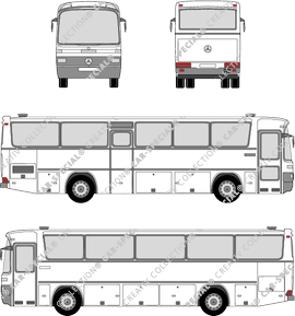 Mercedes-Benz O 303 RHS 14 F puerta central, RHS 14 F, puerta central, autobús para viaje a un lugar lejano
