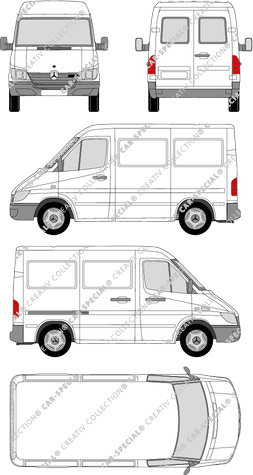 Mercedes-Benz Sprinter fourgon, 2000–2002 (Merc_160)