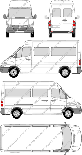 Mercedes-Benz Sprinter camionnette, 2000–2002 (Merc_163)