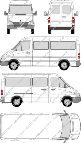 Mercedes-Benz Sprinter Kleinbus, 2000–2002 (Merc_166)