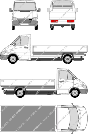 Mercedes-Benz Sprinter, pianale, empattement long, Einzelkabine (2000)