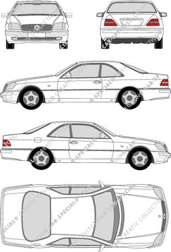 Mercedes-Benz CL-Coupé Coupé, 1996–1998 (Merc_180)