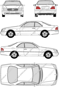 Mercedes-Benz CL-Coupé, 1996–1998 (Merc_180)