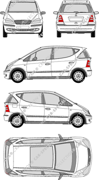 Mercedes-Benz A-Klasse Hatchback, 2001–2004 (Merc_193)