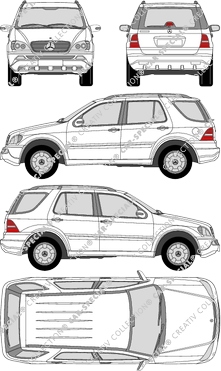 Mercedes-Benz M-Klasse, station wagon, 5 Doors (2001)