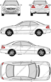 Mercedes-Benz CLK Coupé, 2002–2010 (Merc_205)