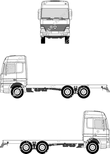 Mercedes-Benz Actros Chassis for superstructures, 1996–2002 (Merc_207)