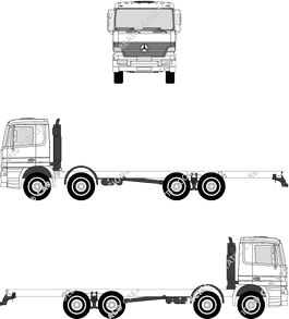 Mercedes-Benz Actros Chassis for superstructures, 1996–2002 (Merc_209)
