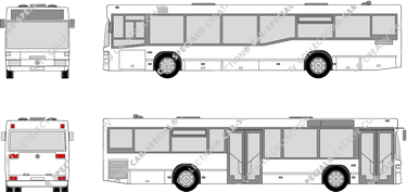 Mercedes-Benz O 405 N2, N2, low-floor public service bus, 2 Doors