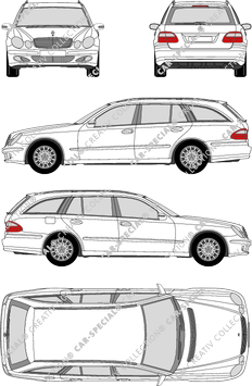 Mercedes-Benz E-Klasse T-Modell Station wagon, 2003–2006 (Merc_227)