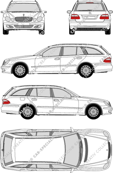 Mercedes-Benz E-Klasse T-Modell station wagon, 2003–2006 (Merc_227)