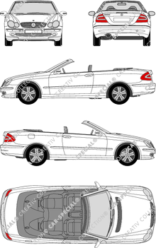 Mercedes-Benz CLK Descapotable, 2003–2010 (Merc_231)