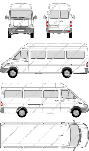 Mercedes-Benz Sprinter, Kleinbus, Hochdach, Radstand lang, 1 Sliding Door (2002)