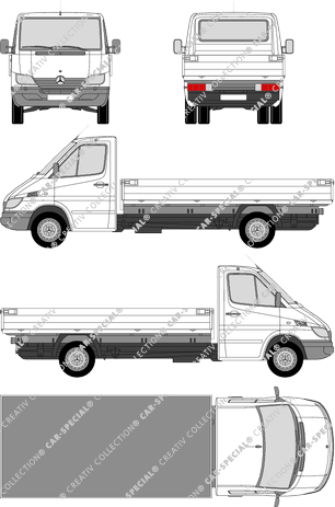 Mercedes-Benz Sprinter, platform, long wheelbase, single cab (2002)