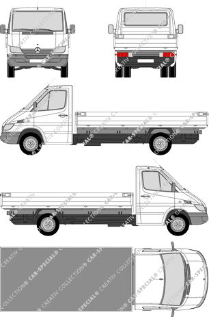 Mercedes-Benz Sprinter, pont, Radstand lang, cabine Solo (2002)