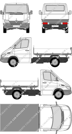 Mercedes-Benz Sprinter, catre, paso de rueda corto (2002)