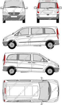 Mercedes-Benz Vito, Kleinbus, kompakt, Rear Flap, 1 Sliding Door (2003)