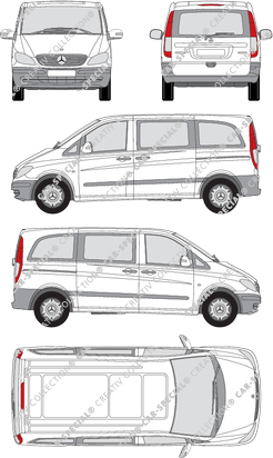 Mercedes-Benz Vito, microbús, compacto, Rear Flap, 2 Sliding Doors (2003)