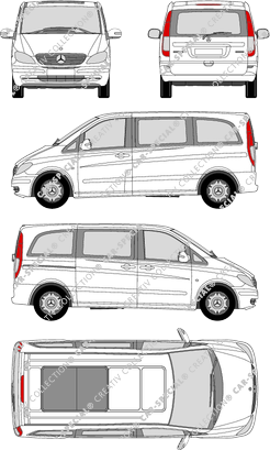 Mercedes-Benz Viano, microbús, compacto, Rear Flap, 1 Sliding Door (2003)