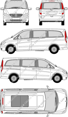 Mercedes-Benz Viano, minibus, long, Rear Flap, 1 Sliding Door (2003)