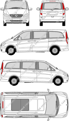 Mercedes-Benz Viano, minibus, long, Rear Flap, 2 Sliding Doors (2003)