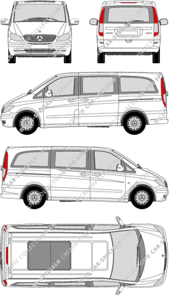 Mercedes-Benz Viano, Kleinbus, lang, Rear Flap, 2 Sliding Doors (2003)