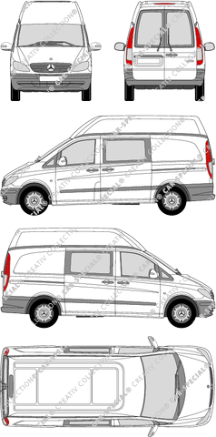 Mercedes-Benz Vito Mixto Kastenwagen, 2003–2010 (Merc_285)