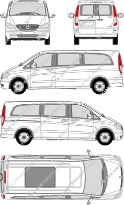 Mercedes-Benz Viano, Kleinbus, extra lang, Rear Wing Doors, 1 Sliding Door (2003)