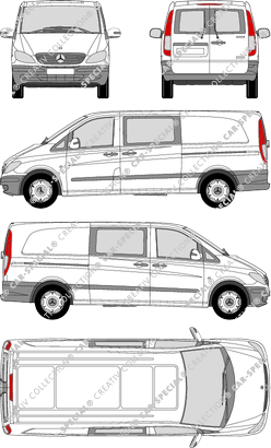 Mercedes-Benz Vito Mixto van/transporter, 2003–2010 (Merc_325)
