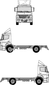 Mercedes-Benz Axor 1823/1828/1833, 1823/1828/1833, 4x2, wheelbase 3900, S cab with air deflectors (2004)