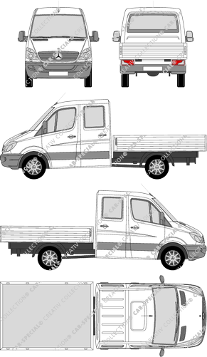 Mercedes-Benz Sprinter, platform, long wheelbase, double cab (2006)