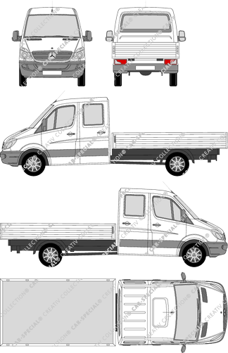 Mercedes-Benz Sprinter, platform, wheelbase extra long, double cab (2006)