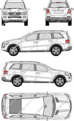 Mercedes-Benz GL-Klasse station wagon, 2006–2012 (Merc_372)