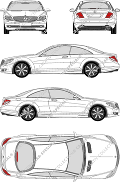 Mercedes-Benz CL-Coupé Coupé, 2006–2013 (Merc_374)