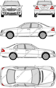 Mercedes-Benz E-Klasse limusina, 2006–2009 (Merc_376)