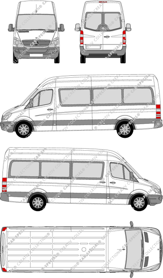 Mercedes-Benz Sprinter Transfer 34 Kleinbus, ab 2007 (Merc_392)