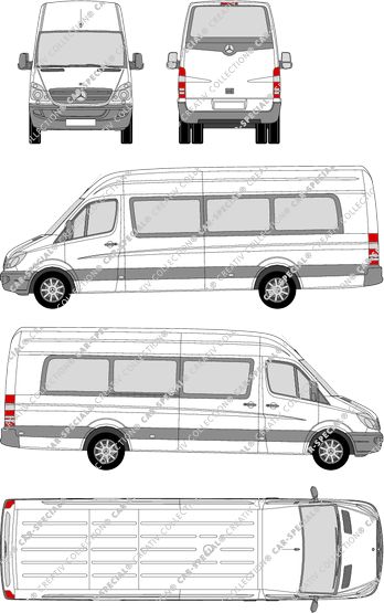 Mercedes-Benz Sprinter Transfer 45 Omnibusrückwand mit Kofferraumklappe, Transfer 45, Omnibusrückwand mit Kofferraumklappe, Transfer 45 (2007)