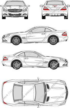 Mercedes-Benz SL, W230, Descapotable, 2 Doors (2008)
